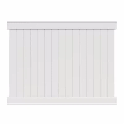 6 Ft. X 6 Ft. Vit vinyl privat staket panel