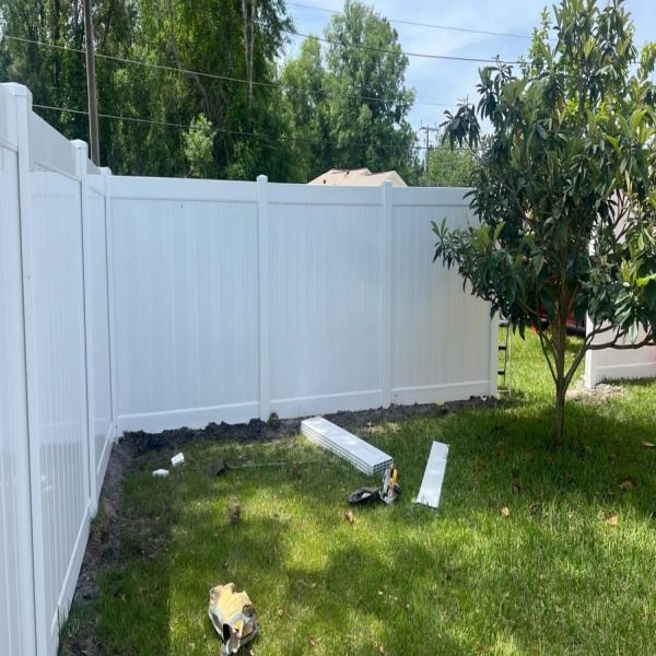 H Post PVC Fence